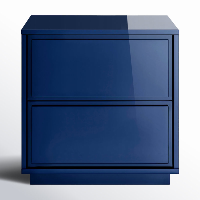 Carson 23" W 2-Drawer End Table, Blue