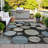 Machine Washable Indoor/Outdoor Xhevrie Black Rug-111923850