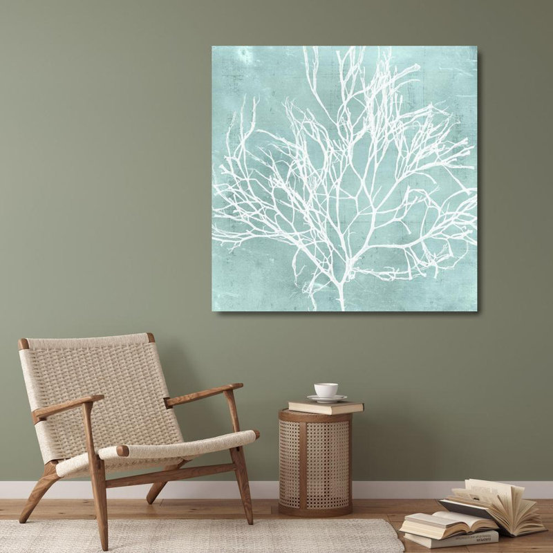 Art sur toile tendue Beachcrest Home Vision Studio Gallery: Seaweed on Aqua II, H 28 po x l 28 po