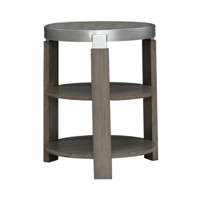 Table de chevet Colyt avec 2 tablettes ouvertes