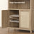 84.25''H Rattan Arched Bookcase With Adjustable Shelf-1156656790