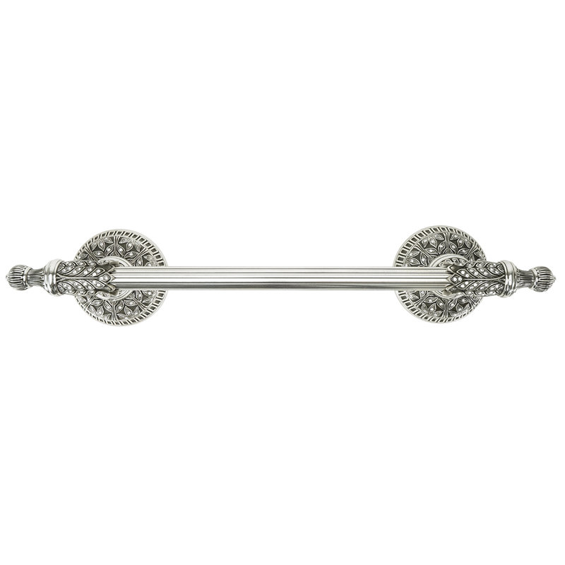 HAMPTON CRYSTALIZED 18" TOWEL BAR; DECORATED WITH LT SMOKED TOPAZ & LT COLORADO TOPAZ SWAROVSKI CRYSTALS; MUSEUM GOLD FINISH