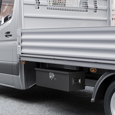 30 Inch Steel Heavy Duty Truck Bed Tool Box, Trailer Tongue Tool Box With Lock And Keys, Tool Box For Storage, Utility Trailer Tool Box For Truck, Pickup, RV, Trailer