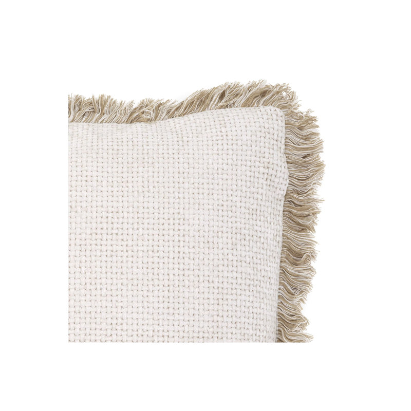 Housse et insert de coussin décoratif Nami, H 24 po x l 24 po, Blanc cassé