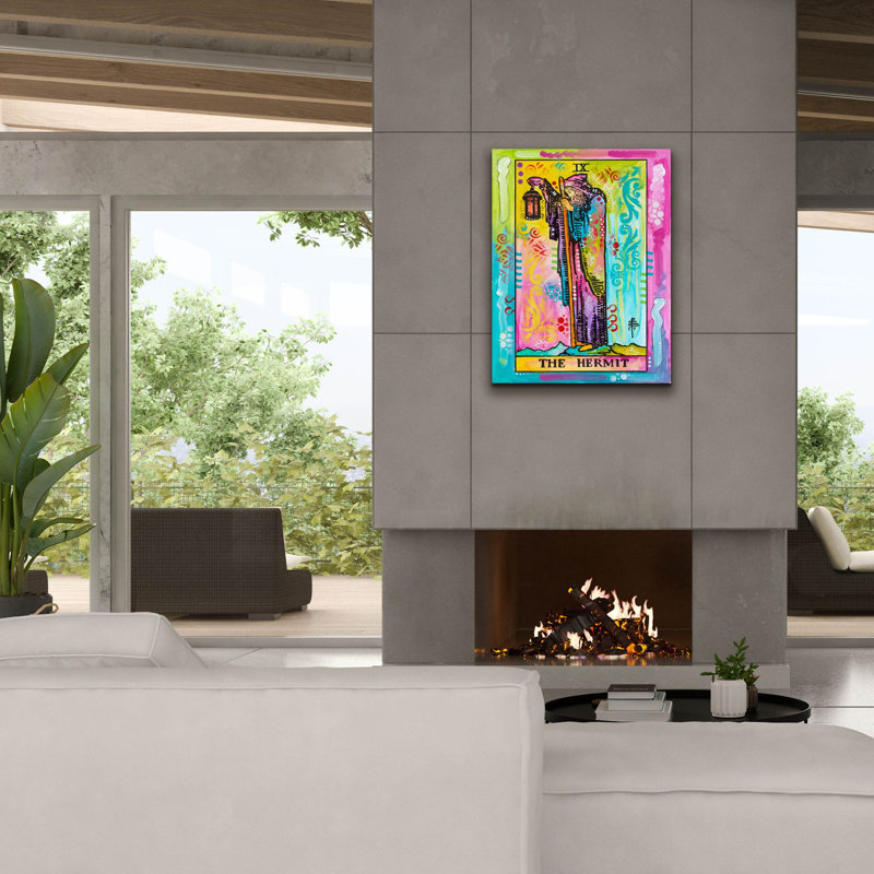 «Tarot - The Hermit» par Dean Russo, art mural sur toile, H 34 po x l 26 po x P 1,5 po