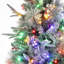 Arbre de Noël artificiel en pot pré-éclairé, arbre de Noël artificiel avec 78 lumières DEL blanc chaud, mini arbre de Noël givré pour la décoration des Fêtes