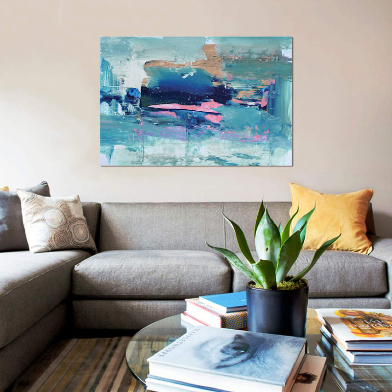 « large ocean », reproduction sur toile, H 8 po x l 12 po x P 0,75 po, Toile tendue, Pas de tapis