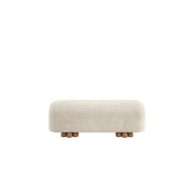 Gwyndaf Cotton Blend Upholstered Bench