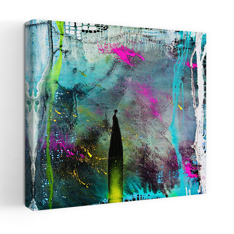 Art contemporain, art contemporain abstrait, H 24 po x l 24 po