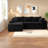 Compression Cloud Sectionals, Corduroy L Shape Modern Home Sofa