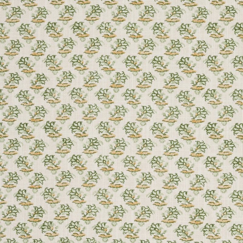 Schumacher x Mark D. Sikes Oleander Indoor/Outdoor Fabric, Leaf Green