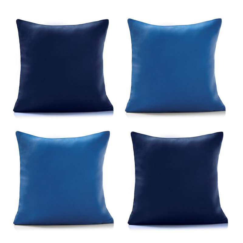 Nashli Square Cushion, Blue/Navy