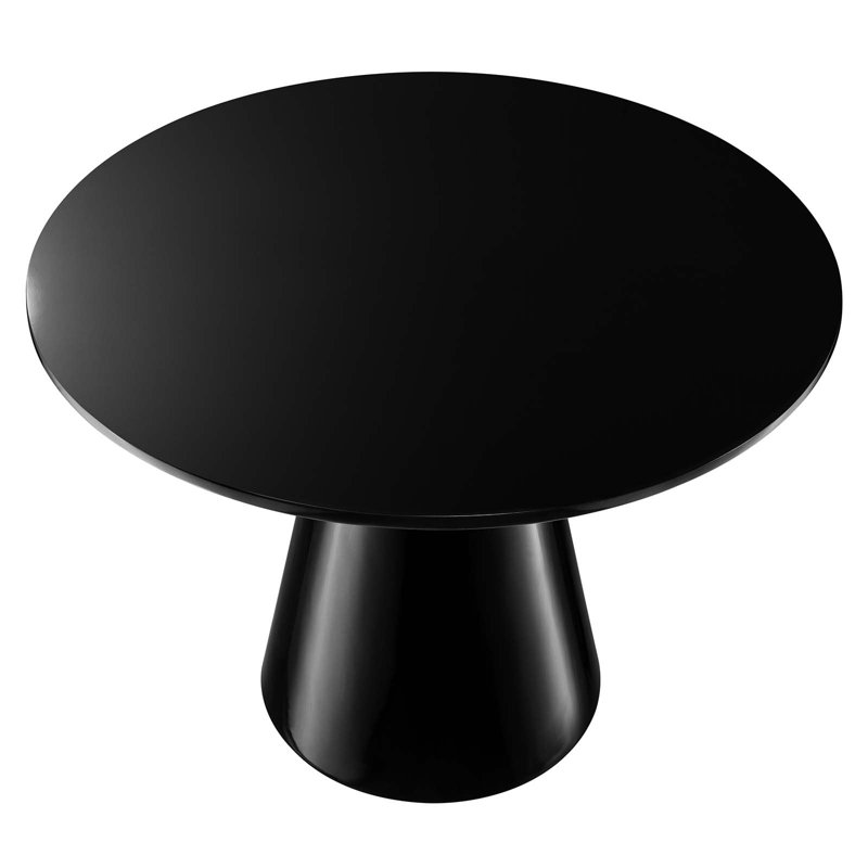 Jennea Round Dining Table, 31" H x 59" W x 59" D, Black