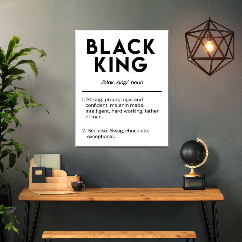 «Black King», définition sur toile, H 10 po x l 8 po x P 1 po