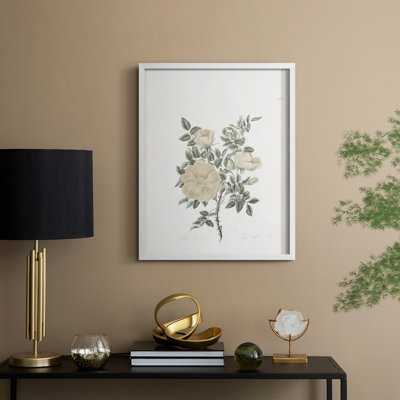Vintage Floral Print CXLIV Framed Print - Solid Wood