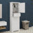 Tall Bathroom Storage Cabinet Freestanding With Drawer Adjustable Shelf-1249978699