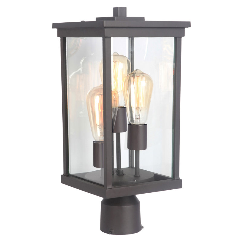 Tête de lanterne 1 lumière H 18 po en bronze huilé Riviera III