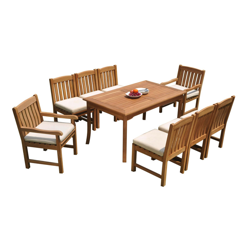 Devon Outdoor 9 - Piece Teak Dining Set