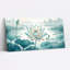 «Blue Lotus Flower In Misty Pond With Lily Pads», art mural sur toile-838200748