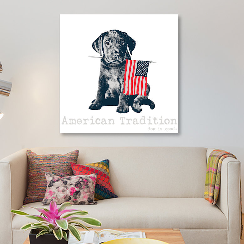 « american tradition », reproduction d’impression sur toile, H 12 po x l 12 po x P 1,5 po, Toile tendue, Pas de tapis