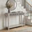 Chul 43.3" Traditional Console Table With Curved Edge Top 43.3" Traditional Console Table With Open Shelf-1855846595