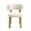 Ensemble de deux chaises d'appoint en chenille beige et grises avec coussins de siège et de dossier rembourrés, support ergonomique, structure en bois composite durable et capacité de poids élevée.