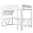 Loft Bed With Desk, Led And Charging Station-1006156053