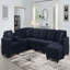 Canapé modulaire, bleu foncé-1398264422