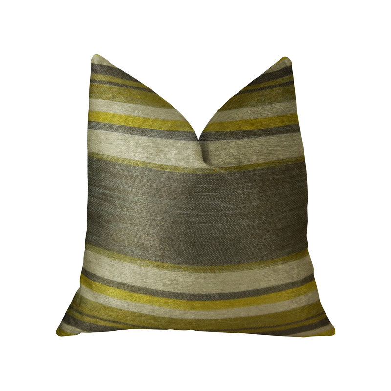 Ocosingo Zest Striped Linen Reversible Throw Pillow, 16" H x 16" W