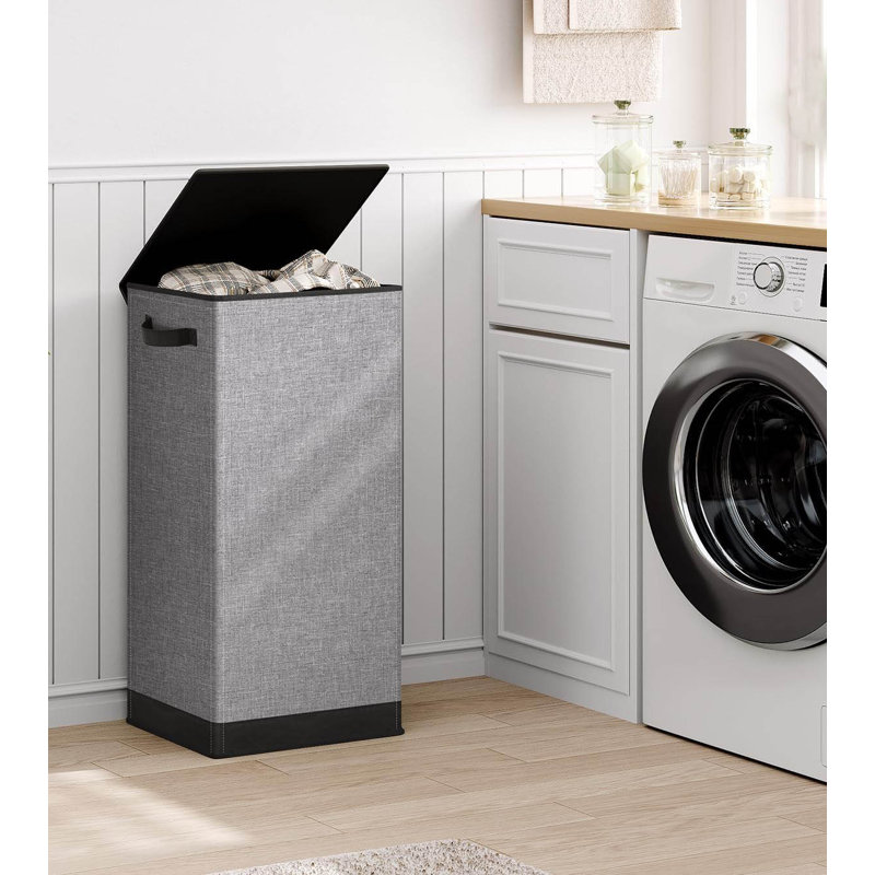 Fabric Laundry Hamper, Grey