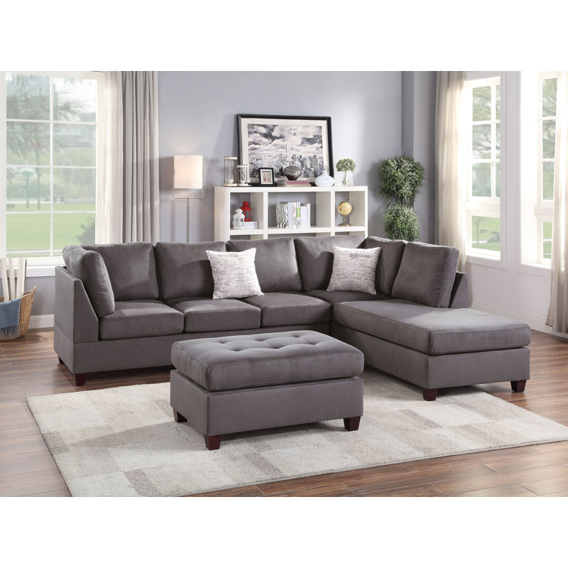 Meece Reversible Coner Sofa, Grey