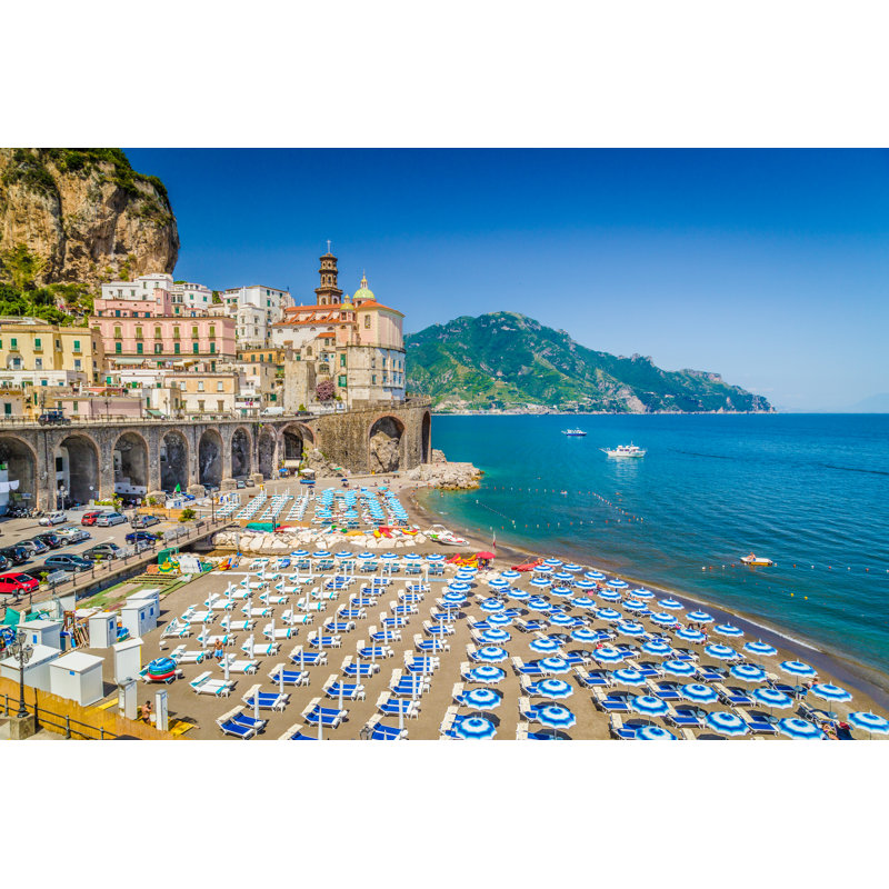 Colourful Town Of Atrani, Amalfi Clast, Campania, Italy - Wrapped Canvas Print, 51cm H x 76cm W
