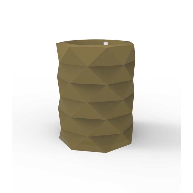 Marquis Resin Pot Planter, 40.5" H x 31.5" W x 31.5" D, Taupe