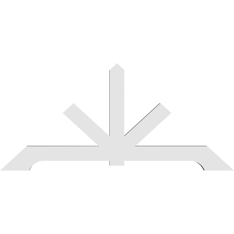 Support de pignon en PVC de qualité architecturale Vanguard, H 44 po x l 96 po (pas: 11/12), P 4 po x F 6 po