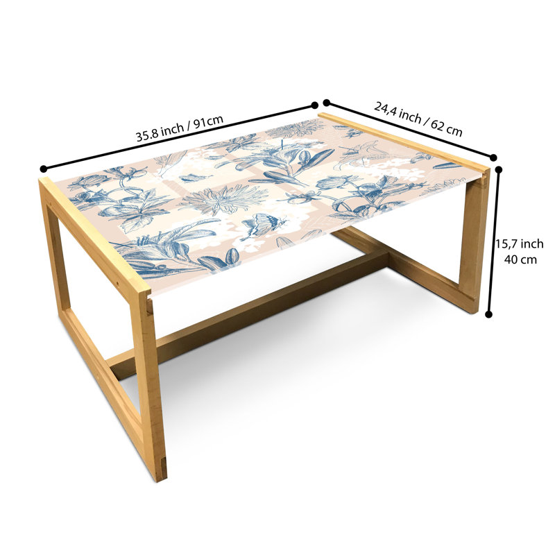 Table basse East Urban Home, H 24,4 po x L 35,83 po x P 15,75 po