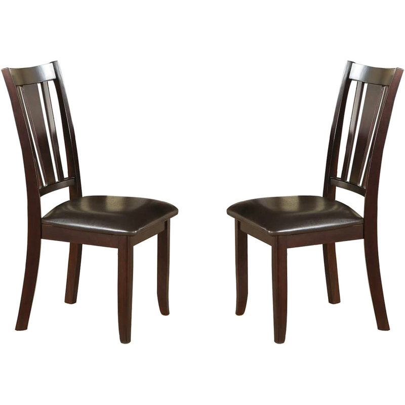 Chaises de salle à manger contemporaines en similicuir brun (2) - Option de chaise captivante avec 2 coussins modernes