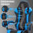 Ergonomic Gaming Chair With Footrest, Lumbar Support, And Adjustable Height - Black/Blue-1010638797