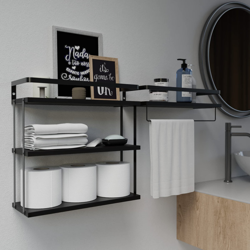 Gero Floating Shelf, Black