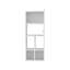Armoire murale avec lavabo, 1 porte, 5 tablettes, blanc