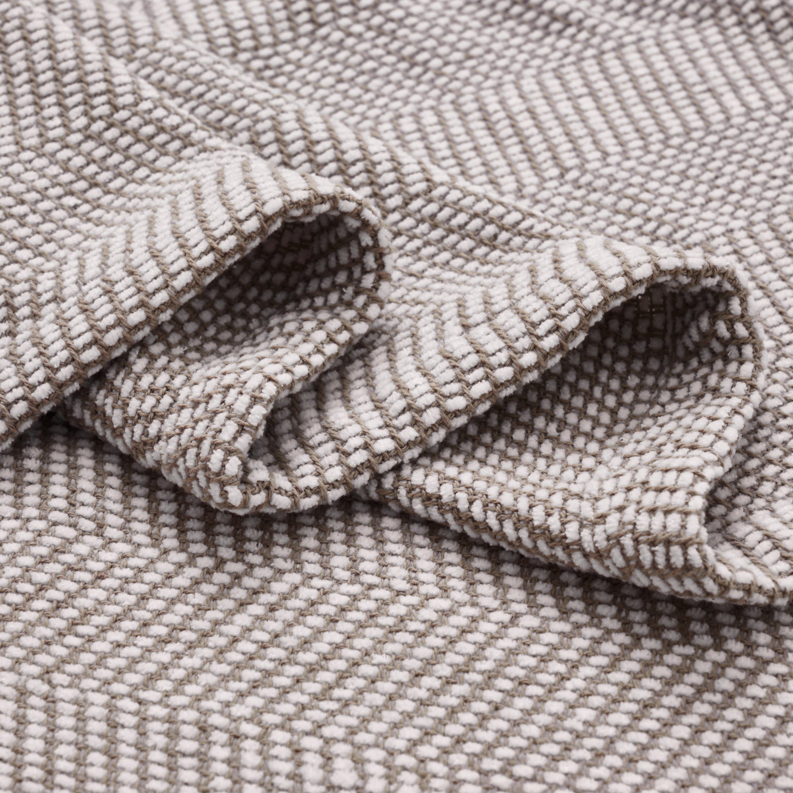 Cotton Woven Throw Blanket, Throw, Brown