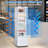 White 9.8 Cu.ft Commercial Upright Display Refrigerator, Four-Sided Double-Glazed Glass with LED Lighting for Bakery or Café