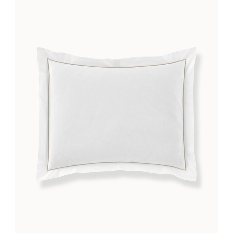 Boutique Percale Sham, Standard/Twin, White/Platinum