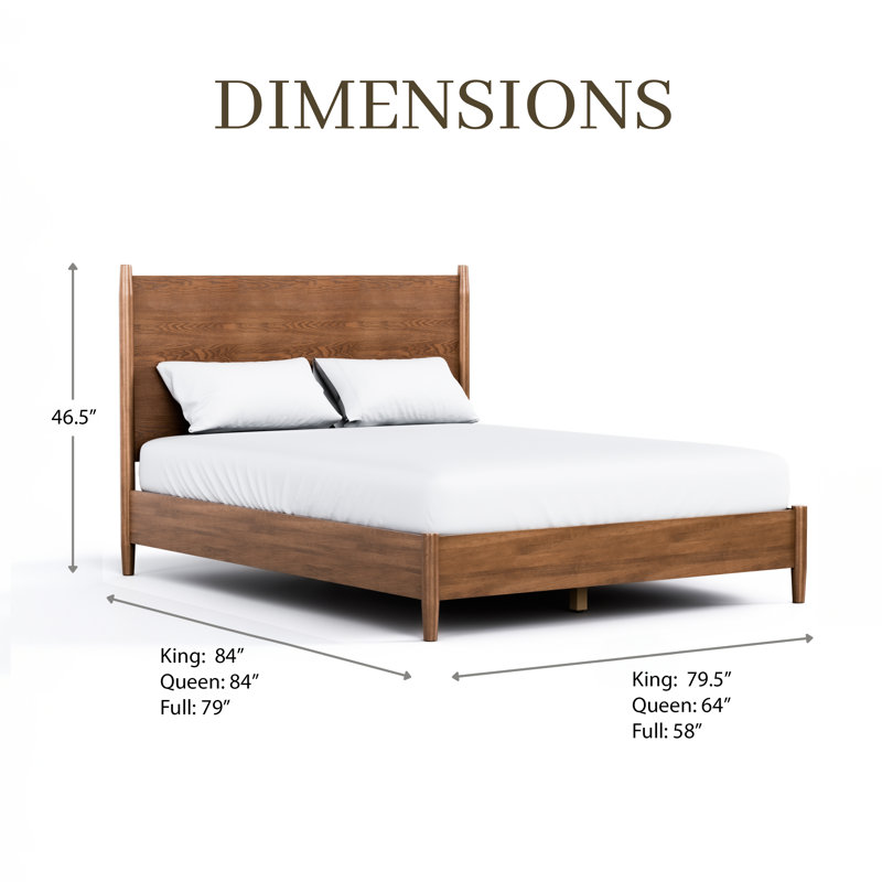 Nevio Wood Platform Bed, Queen