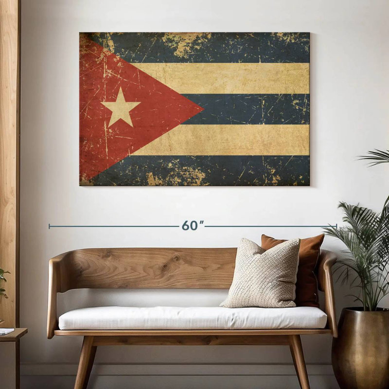 Borges Cuba Flag, 32" H x 48" W