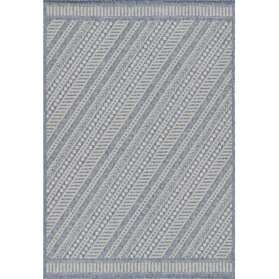 Tapis intérieur / extérieur bleu Fecteau