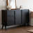 Retro Black Solid Wood Sideboard