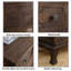 Armoire d'appoint en bois manufacturé brun foncé