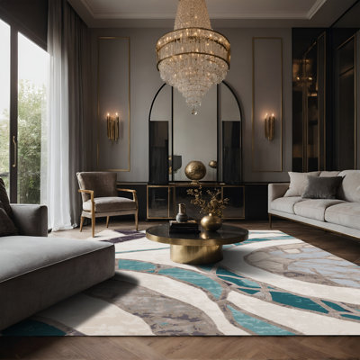 Tapis gris soyeux et moelleux