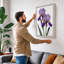 Twin Irises Botanical - Wrapped Canvas-1462500635-1462500634