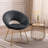 Kendleton Velvet Accent Chair with Gold Metal Legs-1881233428